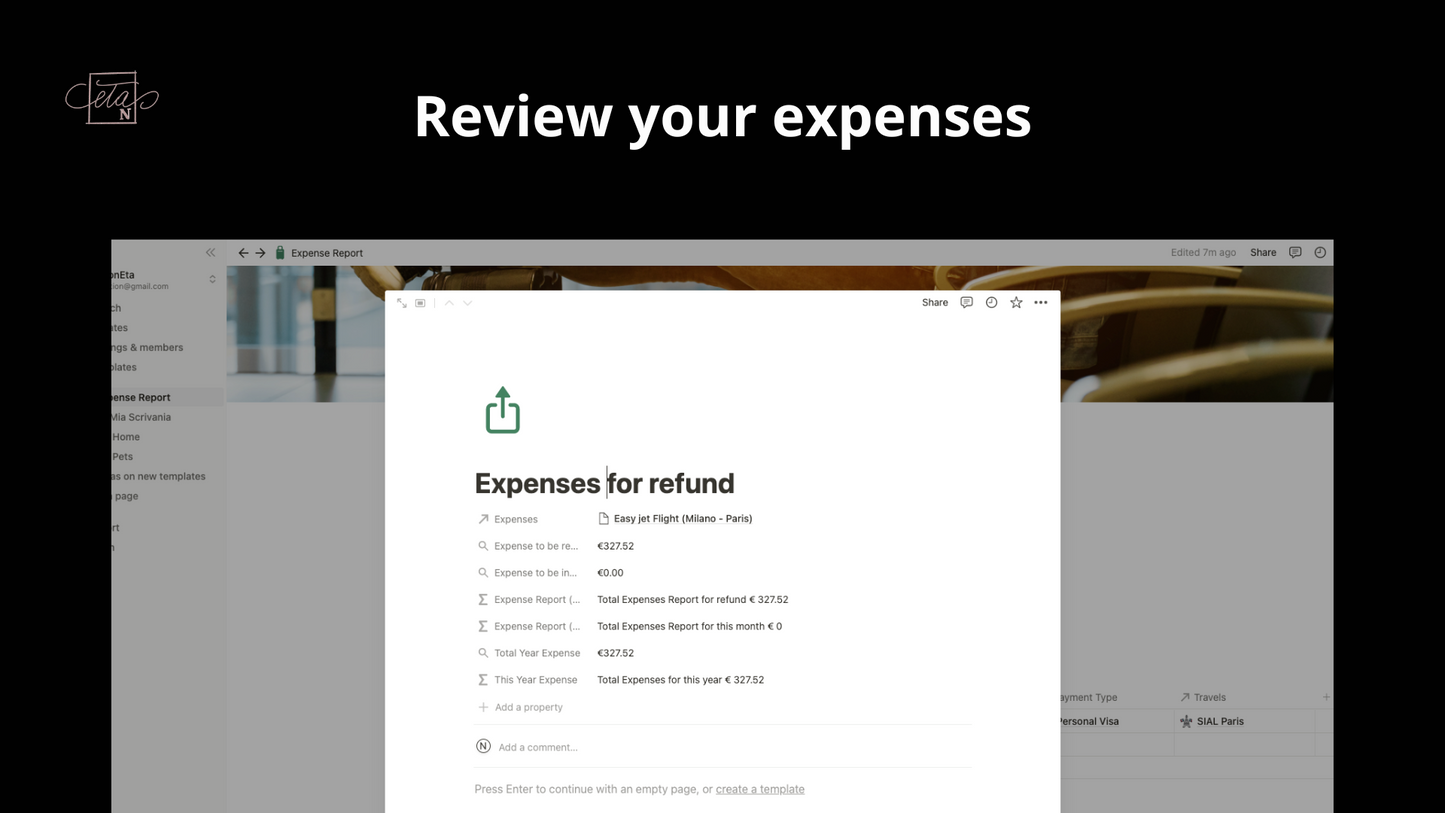 Notion Expense Report